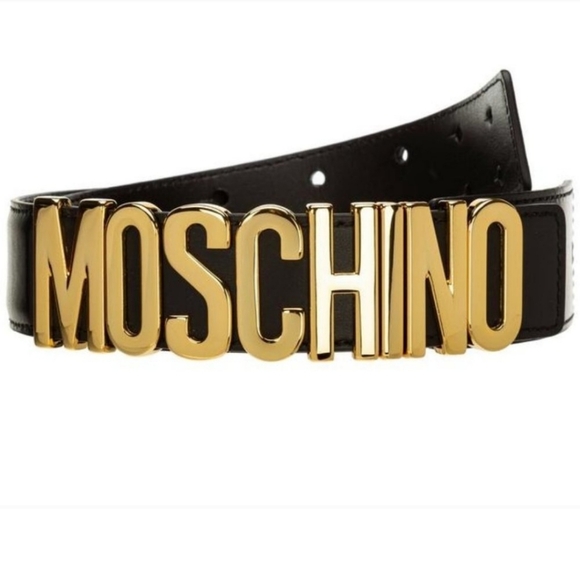 Moschino Accessories - MOSCHINO Black Logo Belt